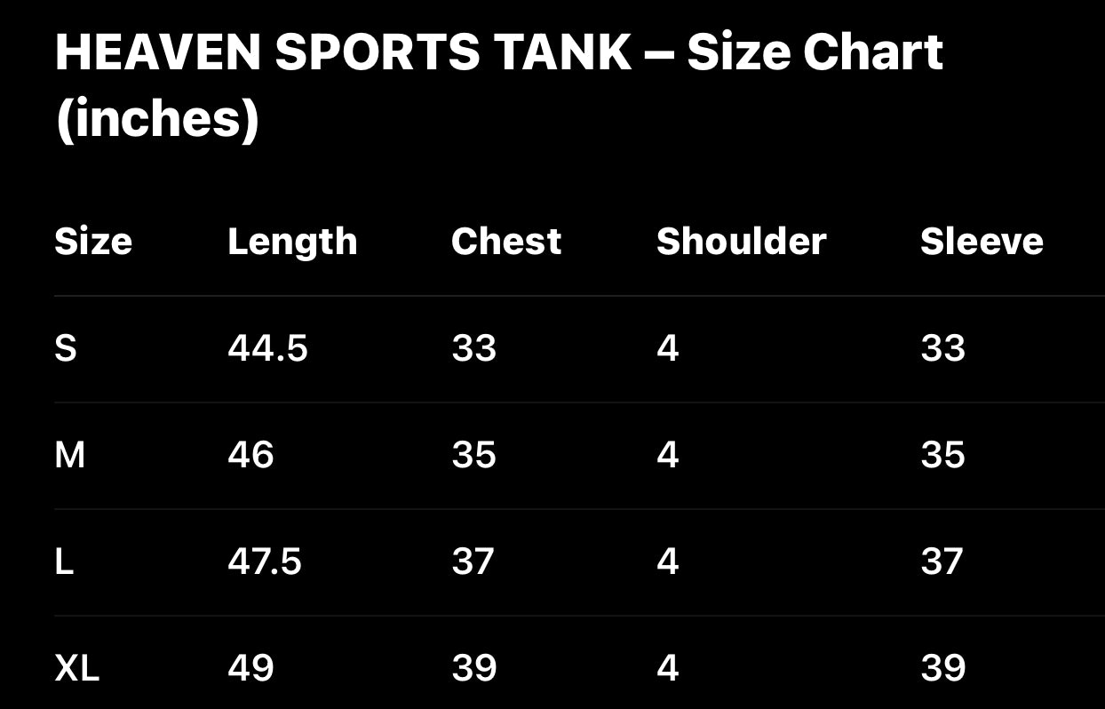 HEAVEN SPORTS TANK TOP