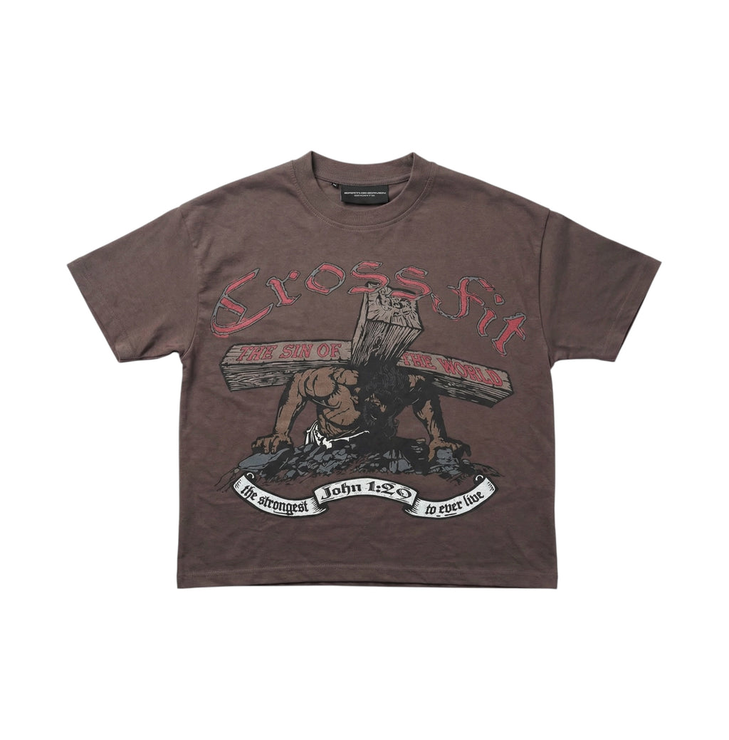 CROSSFIT TEE (BROWN)