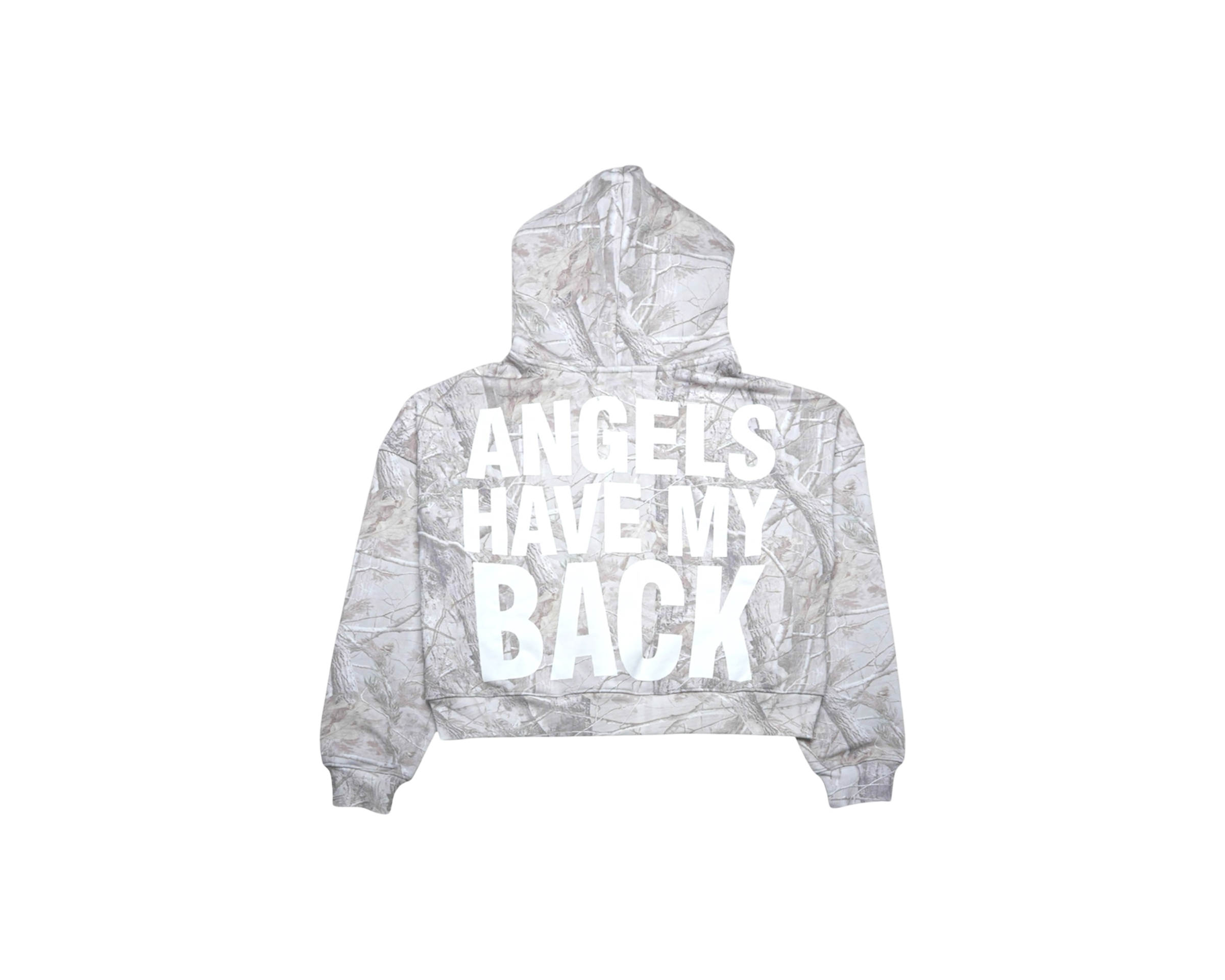 ANGELS HAVE MY BACK NATURAL CAMO ZIP UP